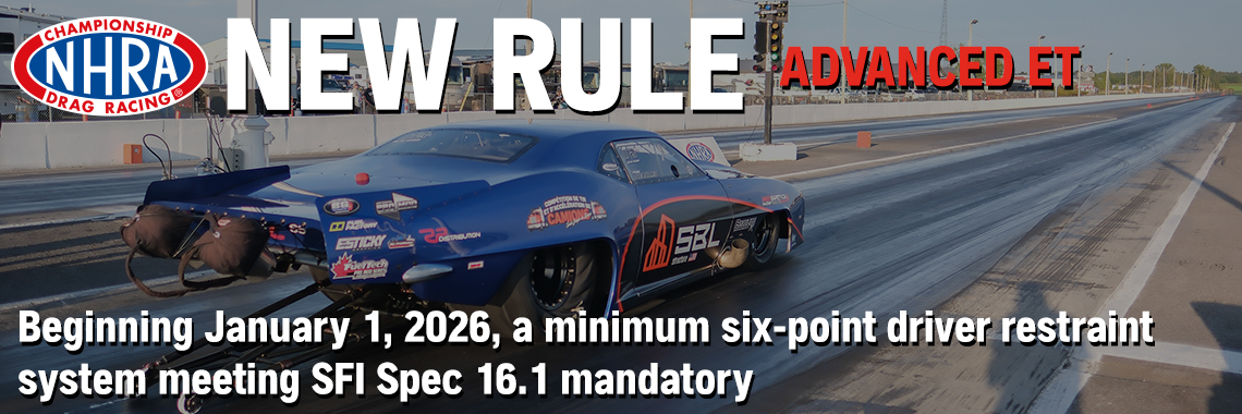 NEW NHRA RULE FOR ADVANCED ET